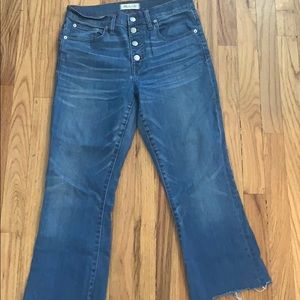 Madewell cropped hem jeans